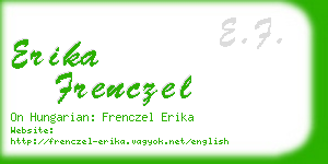 erika frenczel business card